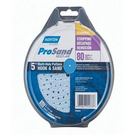 

Norton ProSand 5 in. Ceramic Alumina Hook and Loop A975 Sanding Disc 80 Grit Coarse 50 pk