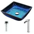 thumbnail image 2 of Anzzi LSAZ056-097B Viace Series Deco-Glass Vessel Sink in Blazing Blue with Key Faucet in Brushed Nickel, 2 of 4