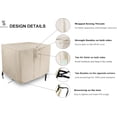 thumbnail image 5 of Saking Fire Pit Cover 30 Inch, Waterproof Heavy Duty 600D Square Firepit Covers Gas Fireplace Fire Pit Table Cover for 26/28/30 Inch Propane Fire Pit - 30 x 30 x 25 Inch (Beige), 5 of 9