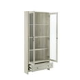 thumbnail image 2 of Gramercy Way Home Source Corner Storage Cabinet in White with Glass Doors, 2 of 7