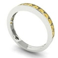 thumbnail image 2 of 0.39 ctw Wedding Band for Women - 14K White Gold Simulated Yellow Diamond Stackable Eternity Ring, 2 of 6