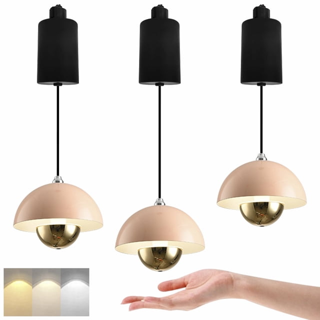 H-Type Track Light with 8W LED Hand-Sweep Control Macaron Track Spotlight Stepless Dimming Island Light Free Height Lamp 3 Colors for Living Room Kitchen Island