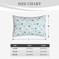 thumbnail image 4 of Rateoe Bee Flower Pattern Pillow Covers with Invisible Zipper(Pillows are not Included) Standard Pillowcases-14"x20", 4 of 6