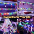 thumbnail image 7 of NITIDSKY 33ft 100 LED Solar Christmas Lights Outdoor Waterproof Solar Rope Lights Yard Patio Garden Christmas Deaorations, Multicolor, 7 of 7