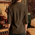 thumbnail image 4 of IUYRTFE Women's Corduroy Blazer Jacket Long Sleeve Lapel Collar Casual Work Coat with Pockets, 4 of 8