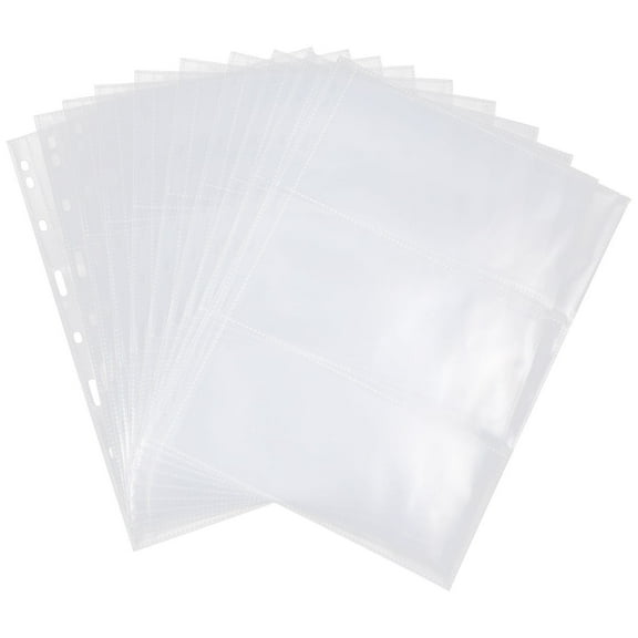 CHICHUMID Photo Pockets Pages Damage-Resistant Loose-Leaf Photo Album 10Pcs 11X8.5X0.04In