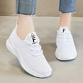 thumbnail image 2 of Zapatillas deportivas de malla transpirables para mujer, informales, con cordones, cómodas, deportivas, a la moda para estudiantes, 2 of 7