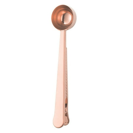 

Sorrowso Coffee Spoon Sealing Clip 2 in 1 Stainless Steel Tablespoon Coffee Scoop
