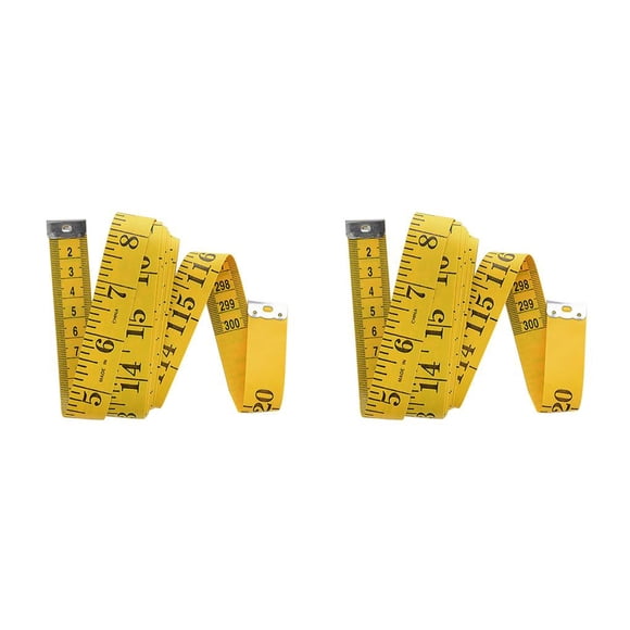 Injueey Cinta métrica de costura de 300cm, escala transparente, regla de marcado de medición corporal, enrollable métrico, centímetro de Type1 NO1
