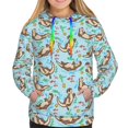thumbnail image 3 of KLL Cute Otters for Womens Pullover Hoodie with Pocket Hooded Long Sleeve Shirts Sweatshirt for Women-Large, 3 of 7