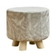 thumbnail image 3 of Reposapiés redondo pequeño, reposapiés otomano, taburete estable, taburete decorativo Beige, 3 of 9