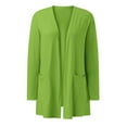 thumbnail image 4 of Baberdicy Cardigan Sweaters for Women, Women's Solid Color Long Sleeve Cardigan Fashion Temperament Loose Comfortable Cardigan Green L, 4 of 10