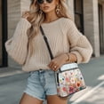 thumbnail image 4 of ZUXONGSY Abstract Painted Floral Print Multipurpose Crossbody Bags for Women Leather Shoulder Handbags Travel Purse Casual Sling Hobo Bag with Zipper Pocket for Working Shopping, 4 of 7
