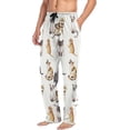 thumbnail image 4 of GZHJMY Men’s Cotton Pajama Pant – Cat Watercolor Print Lounge Pjs Bottom with Pockets Drawstring, Pajama Bottoms for Home and Rest, Large, 4 of 5