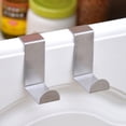 thumbnail image 6 of 2Pcs Over The Door Hooks Z-Shaped Hanging Hooks Dual Head Fits 2" & 1" Door Widths, Reversible Single Hanger Hook for Over The Door, Bathroom, Kitchen, Cupboard, Drawer, 6 of 8