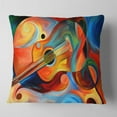 thumbnail image 2 of Designart Music and Rhythm - Abstract Throw Pillow - 18x18, 2 of 5
