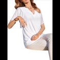 thumbnail image 3 of Blusas de Corta con Cuello en V para Mujer, Blusas Florales de Doble Capa de , Túnicas, Tops S, 3 of 8