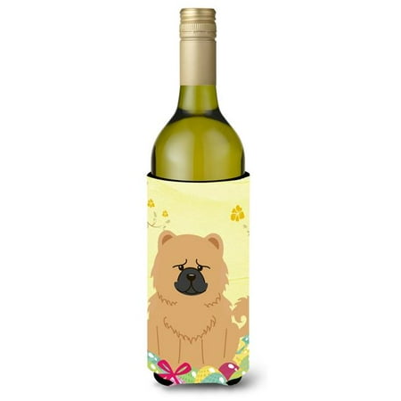 

Carolines Treasures BB6144LITERK Easter Eggs Chow Chow Cream Wine Bottle Beverge Insulator Hugger