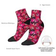 thumbnail image 4 of Uemuo Orchids Flowers Printed Crew Socks, Moisture-Wicking Socks, Athletic Socks for Men Breathable Cushion Socks Casual Sport Socks for Running Traveling, 4 of 6