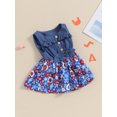 thumbnail image 6 of Aojekbee Toddler Girls Summer Dress Casual 4th of July Outfits Sleeveless A-Line Dress for Beach Party Cute Clothes, 6 of 10