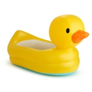 Munchkin White Hot Inflatable Duck Safety Baby Bath Tub, Includes White Hot Technology and Drain Hole, Non-Slip Surface and Contoured Headrest, Yellow