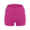 thumbnail image 2 of Gibobby Leggings cortos de yoga para mujer Pantalones deportivos de cintura alta para mujer, pantalón liso, a la moda(Rosa caliente,M), 2 of 5