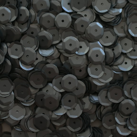 Black Cup Sequins 8mm Matte Silk Frost Made in USA