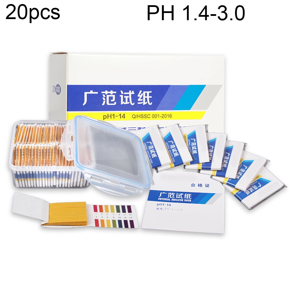 BToBackyard 20Pcs/Box Ph Value Alkaline Acid Litmus Precision Testing ...