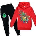 thumbnail image 1 of Minecraft Game Kids Tracksuit Set Red Hoodie Sweatshirt Trousers Outfit Clothes, 1 of 1