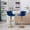 Navy Blue, variant on Xukmct 2 Pack Height Adjustable Barstool for Home, Dining Room, Bar, Velvet Swivel Bar Stool with Golden Leg, White