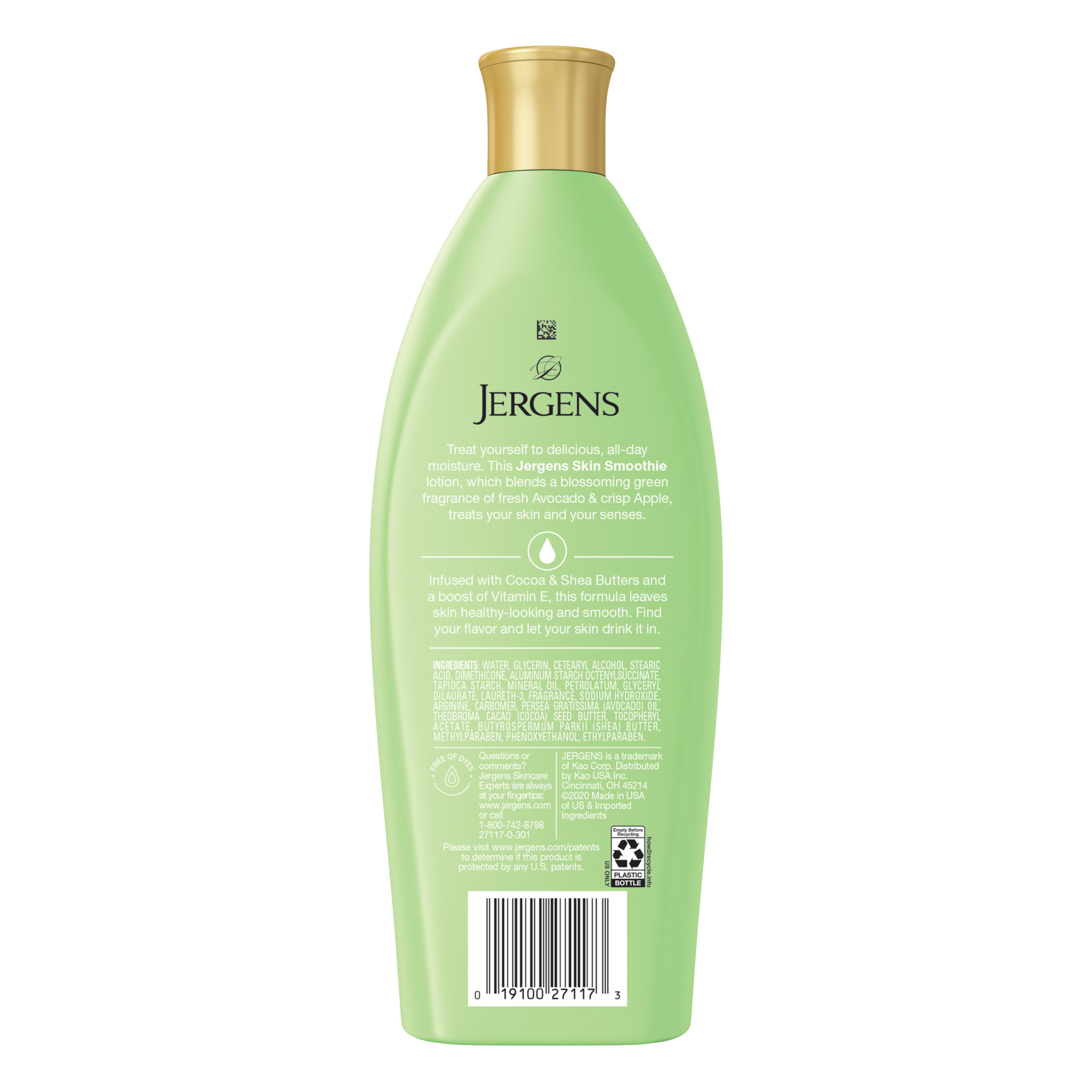 Jergens Skin Smoothie Avocado & Apple Scented Body Lotion, 10 fl oz - image 3 of 11