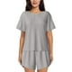 thumbnail image 1 of Fotbe Gary Conjunto de Pijama Estampado para Mujer, 2 Piezas, Ropa de Dormir con Camiseta de Manga Corta y Shorts Suaves-Medium, 1 of 6