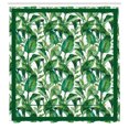 thumbnail image 2 of Ambesonne Green Shower Curtain, Large Tropical Leaves, 69"Wx84"L, White Green, 2 of 4