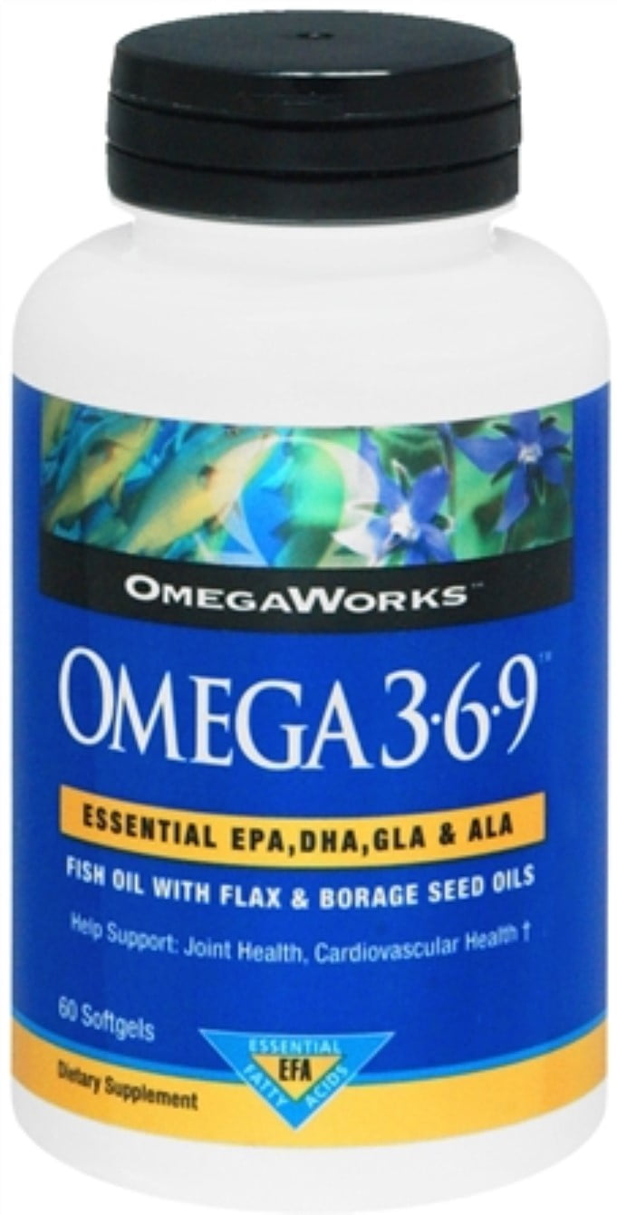 OmegaWorks Omega 369 Softgels 60 Soft Gels (Pack of 6)