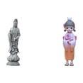 thumbnail image 1 of Estatua de Guan Yin,Estatua de Guan Yin para decoración del hogar.,Muñeca geisha japonesa,Adorno tradicional de muñeca geisha con kimono japonés,Estatuilla de resina artesanal,decoración, 1 of 8