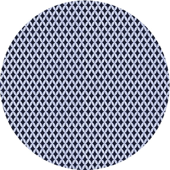 Ahgly Company Machine Washable Indoor Square Transitional Heavenly Blue Area Rugs, 3' Square