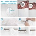 thumbnail image 4 of No Hook Shower Curtain, Red Boho Shower Curtains for Bathroom with See Through Top Window, Vintage Ethnic Tribe Abstract Art Floral Waterproof & Washable Bath Curtain Small Stall 36"x78", 4 of 9