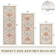 Farmhouse Kitchen Rugs Sets of 3, Kitchen Runner Rugs Non Slip Washable