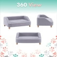 thumbnail image 4 of Critter Sitters 36 in. Microfiber Gray Rectangle Pet Bed for Medium-Sized Dogs, 4 of 9