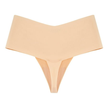 Outfmvch Panties for Women Valentines panties High Waisted Underwear for Women Soft Breathable Bikini Panties Panty Yoga Underwear Bikini String Seamless Thongs Underwear Solid Ice Silk a M