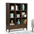 thumbnail image 2 of Allora 9 Cubby Wooden Bookcase in Walnut Brown, 2 of 5