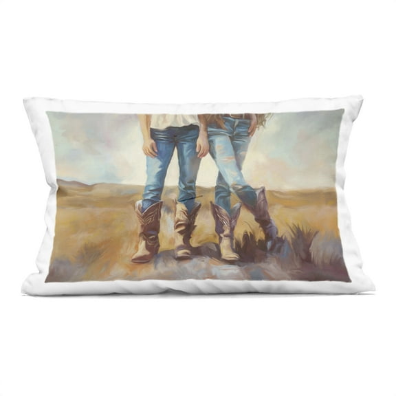 Stupell Industries All About The Cowboy Boots Decorative Printed Throw Pillow design by Ramona Murdock, 14 x 7 x 20