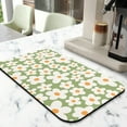 thumbnail image 2 of 2 Pack Washable Rubber Daisy Cute Floral Dish Drying Mats for Kitchen Counter Home Large Coffee Bar Pad Accessories and Decor for Utensils Stemware (2pcs 18''x24''+19.5''x12''), 2 of 6