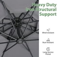 thumbnail image 4 of Autlaycil 10 FT Aluminum Offset Outdoor Cantilever Umbrella with 360-degree Rotation, 2-Tier Patio Umbrella - Grey, 4 of 6