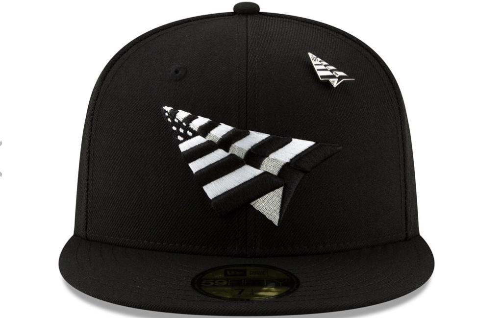 hat with paper plane logo