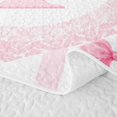 thumbnail image 5 of Manfei Pink Bow Personalized Initial T Quilt King for Girls,Kawaii Stripes Love Heart Print King Coverlet Set for Teens Women, 5 of 7