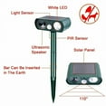 thumbnail image 3 of 1/2 PK Animal Repeller Ultrasonic Solar Power Outdoor Pest Cat Mice Deer Sensor-2PK, 3 of 3
