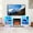 White, variant on MDF Fireplace TV Stand | Adjustable Glass Partition in Storage | Flexible Storage Solution