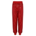 thumbnail image 5 of inhzoy Women's Glitter Sequins Hip Hop Dance Baggy Hippie Hippie Harem Pants Loose Trousers Red XXL/3XL(4X, 5 of 8
