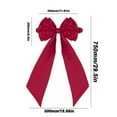 thumbnail image 3 of 2PC Double-decker Chair Sashes Christmas Red Chair Bows for Chairs 11.8*29.5“ Elastic Red Velvet Sashes Chairs Bows for Christmas Banquet Home Wedding Events Holiday Event Decor Banquets Party, 3 of 9